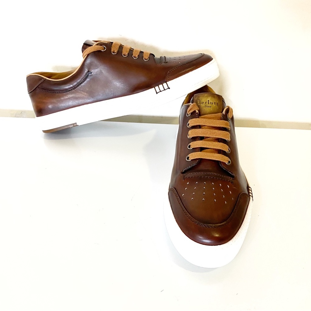 Berluti Playtime Leather men shoes sneakers Sz 10